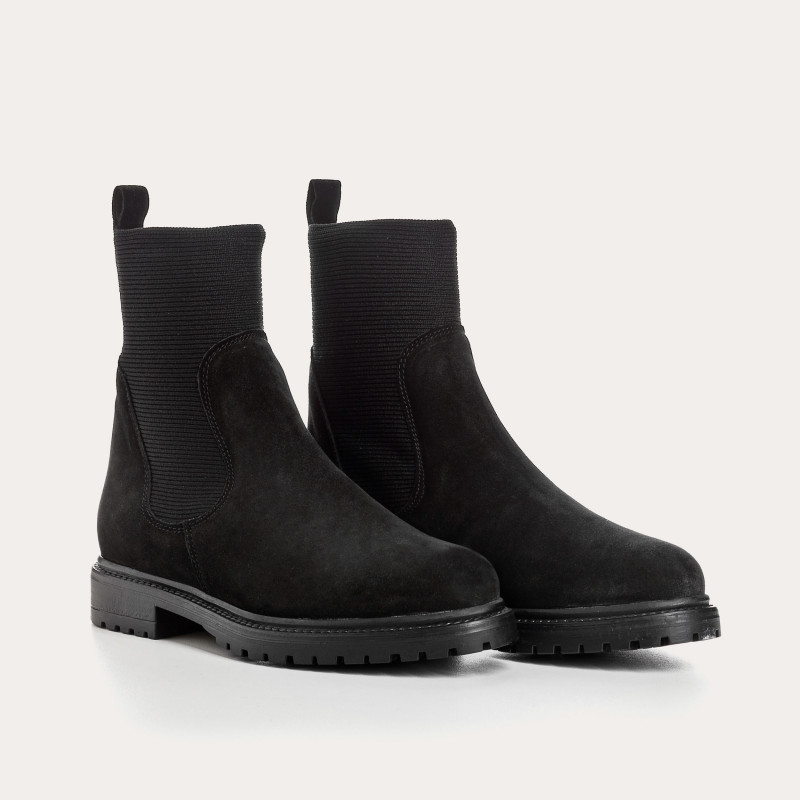 Boots Reqins Evelyn Cuir Velours